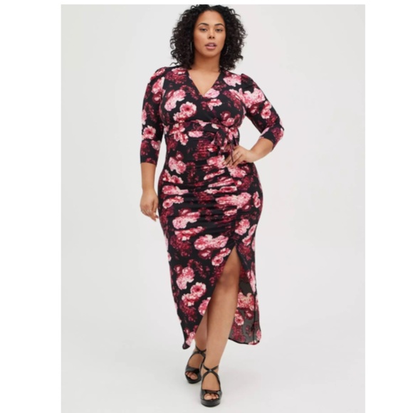 torrid Dresses & Skirts - TORRID Maxi Studio Knit Hi-Low Dress Multi Floral Size 20